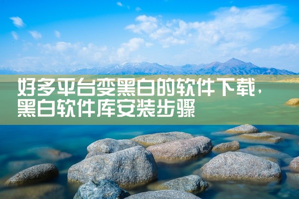 好多平台变黑白的软件下载
