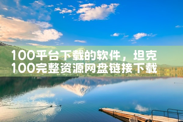 100平台下载的软件